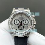 FH Factory Swiss Copy Rolex Cosmo Daytona 4131 Gain Weight Watch Grey Dial with Baguettes 